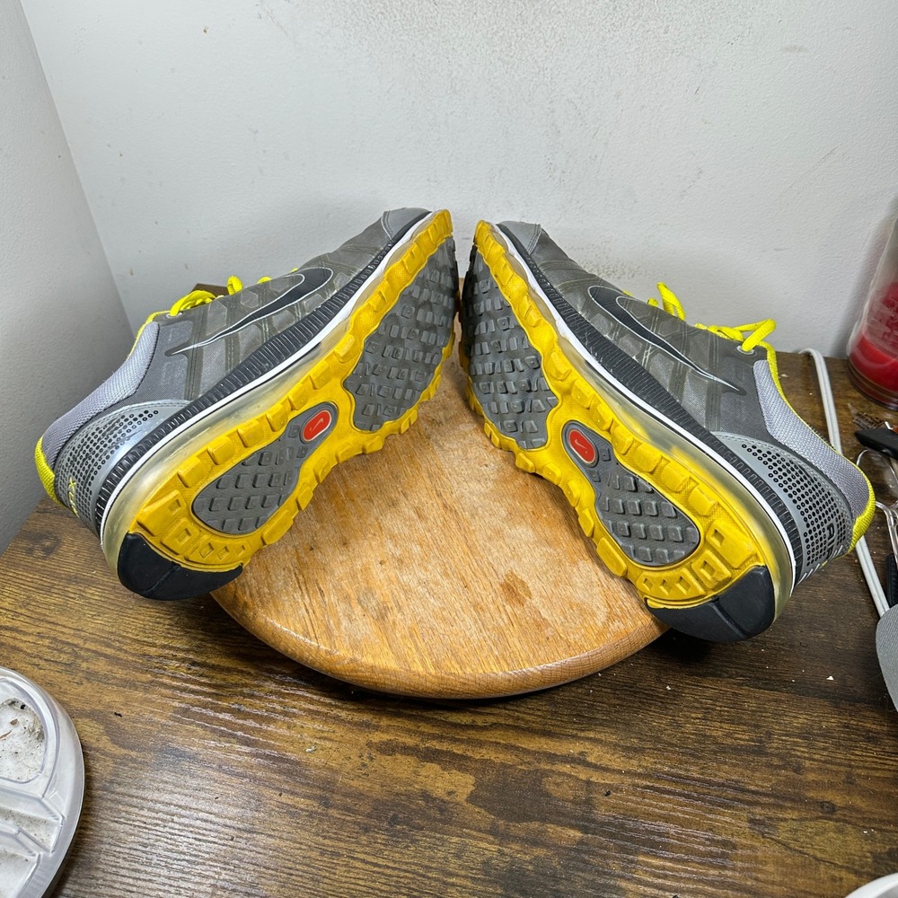 Nike Air Max+ 2009 Mens Running Shoes Grey Yellow 354744-012 Size 12 - Picture 6 of 10